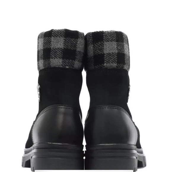 Pajar Heritage Patch Boot Black Leather Waterproof Ice Grip Sheepskin $450 5B 6B - Picture 4 of 14